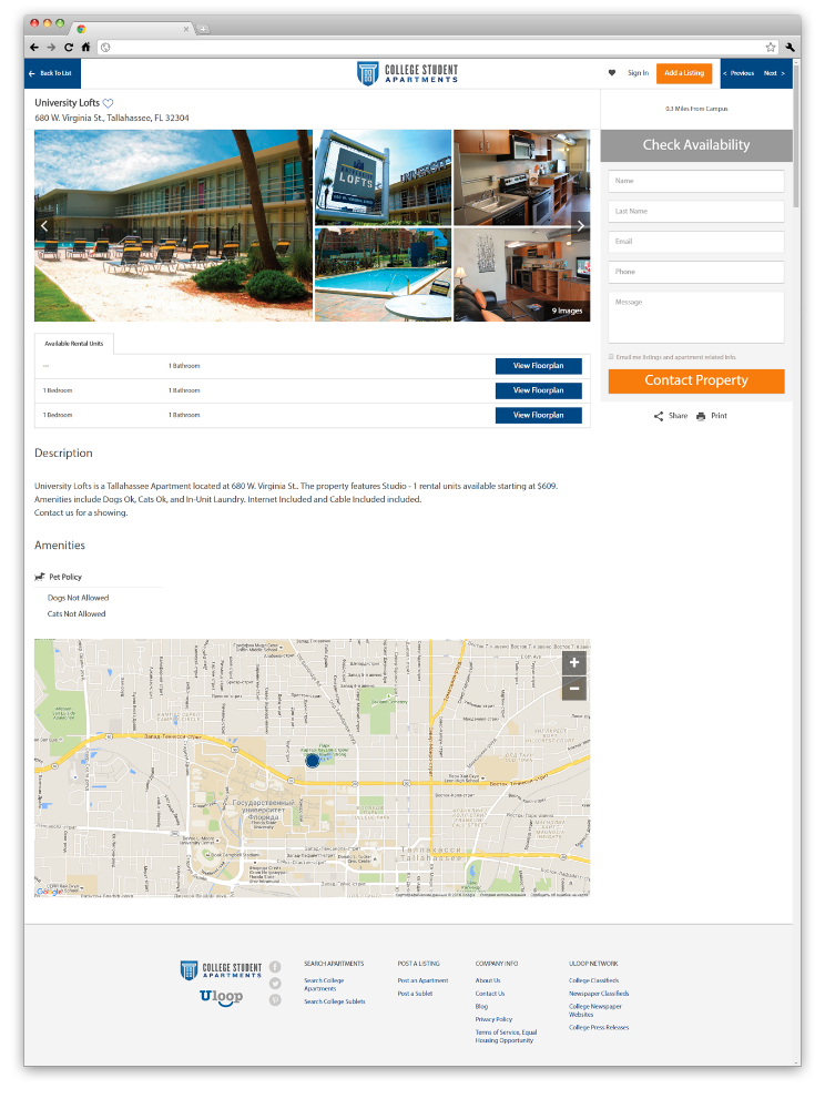 College Student Apartments — 2